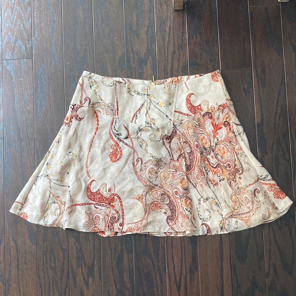 Haute Hippie silk chiffon floral paisley printed skirt size 4, only worn once